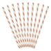PartyDeco Paper Straws Rose Gold pk/10
