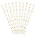 PartyDeco Paper Straws Hearts Gold pk/10