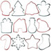 PME Christmas Cookie Cutters Set/12