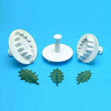 Stamps and Textures - Holly leaf plunger cutter set/3 Large