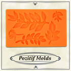 Silicone Mold Pozitif - Rose With Leaves