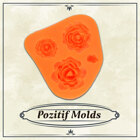 Silicone Mold - Roses 4-types No. 02
