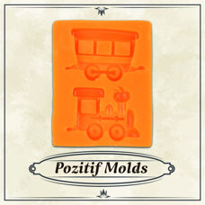 Silicone Mold Pozitif - Train With Wagon