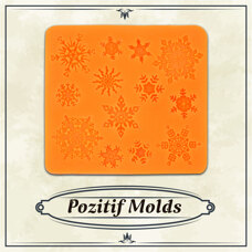 Silicone Mold Pozitif - Snowflakes