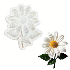 Silicone Mold – Daizy with Leaves