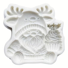 Silicone Mold Shapemart – Reindeer Gnome with Cupcake