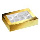 Кутия за 12 мъфина SimplyMaking - златна металик