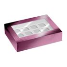 Кутия за 12 мъфина SimplyMaking - розова металик