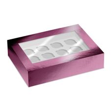 Simply Making Cupcake Box Window Pink Metallic 12