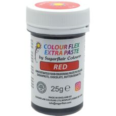 Colours and Flavours - Sugarflair Colourflex Extra Paste RED - 25g