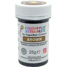 Colours and Flavours - Sugarflair Colourflex Extra Paste BROWN - 25g