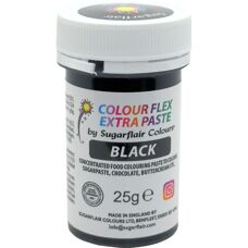 Sugarflair Colourflex Extra Paste BLACK - 25g