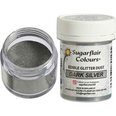 Sugarflair Edible Lustre DARK SILVER - 10 g