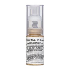 Colours and Flavours - Sugarflair Pump Spray Powder Puff Dust - DARK GOLD - 10g