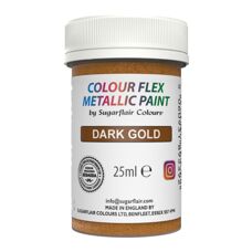 Sugarflair Edible Metallic Paint - DARK GOLD 25g