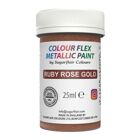 Sugarflair Edible Metallic Paint - RUBY ROSE GOLD 25g