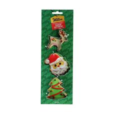 Cookie Cutters - Wilton Cookie Cutter Santa Head - Reindeer - Christmas Tree set/3