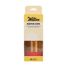 Мъфини и торти - Кофички за мъфини Wilton - златисто-червени 50 бр.