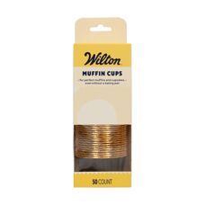 Мъфини и торти - Кофички за мъфини Wilton - златисто-черни 50 бр.