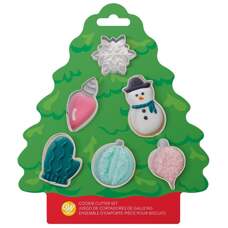 Metal Christmas Tree Assorted Cookie Cutter Set - 6 Cutters