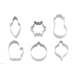 Metal Christmas Tree Assorted Cookie Cutter Set - 6 Cutters