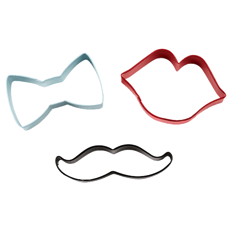 Cookie Cutters - Cookie Cutter Set Tie/Mustache/Lips